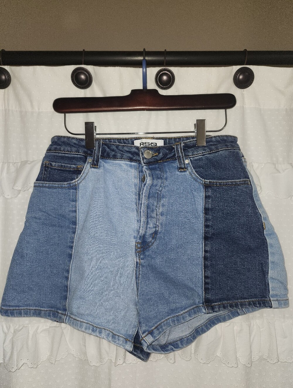 RSQ Two-Toned Medium Jean Shorts
